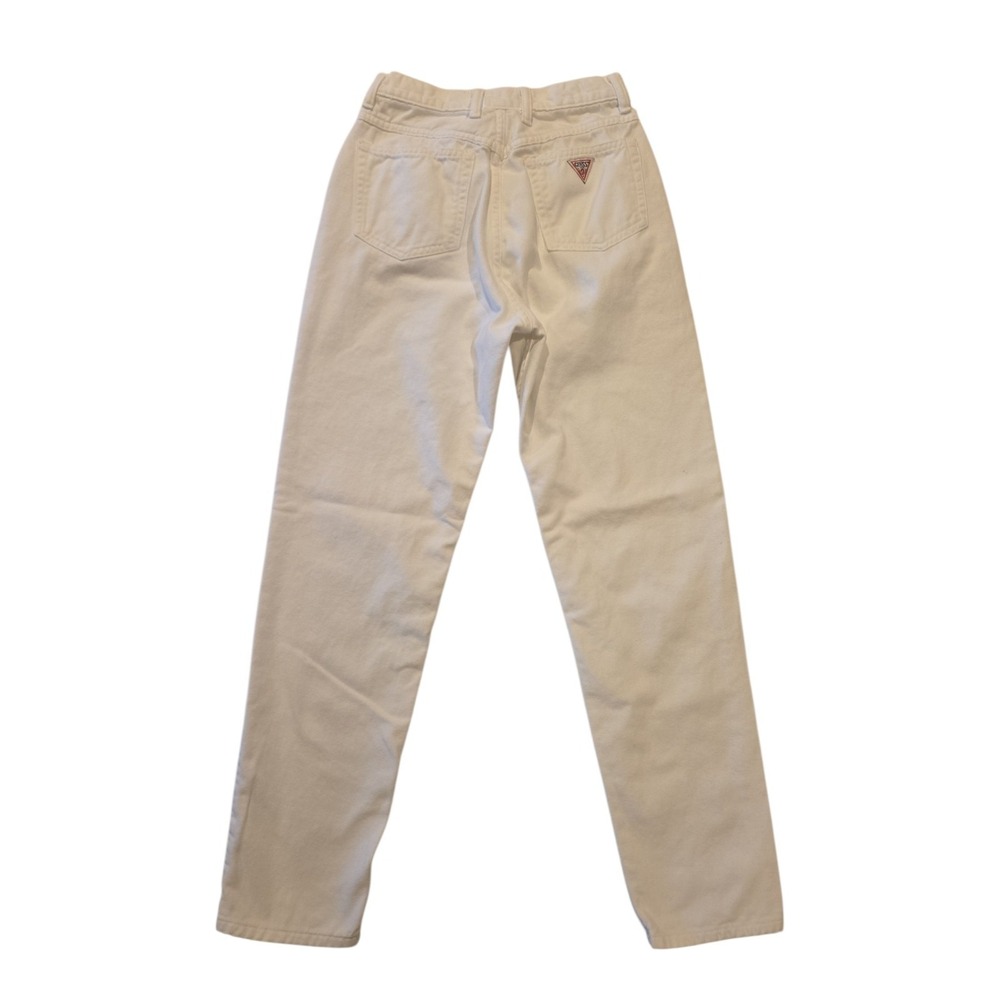Vintage Guess Georges Marciano USA White Jeans Women's 24x28 High Rise Tapered - Picture 10 of 11
